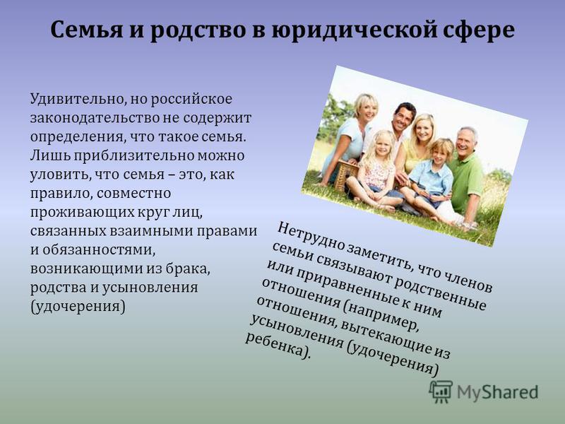 Типы семей функции семьи