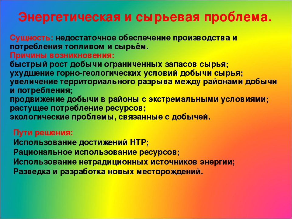 Проблем почему м. Сущность энергетической проблемы. Энергетическая и сырьевая проблема суть проблемы. Пути решения энергетической проблемы. Причины возникновения сырьевой и энергетической проблемы.