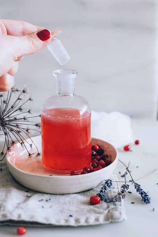 Homemade Antioxidant Toner with Cranberry