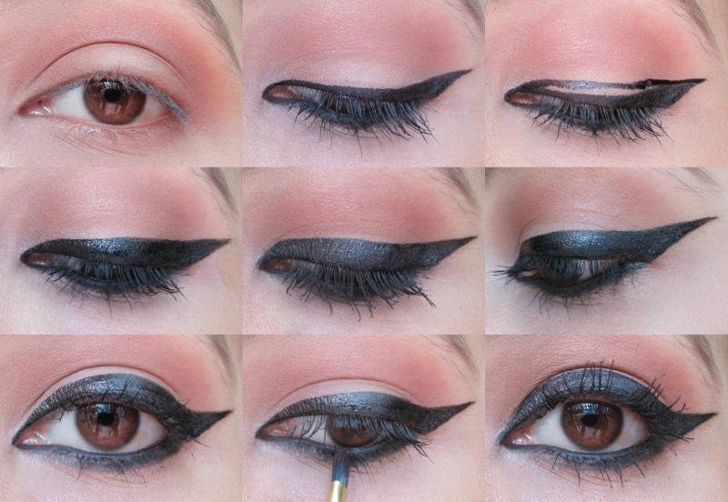 Different Winged Eyeliner Tutorials Thick Bold Winged Eyeliner