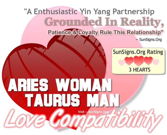 aries woman taurus man compatibility. An Enthusiastic Yin Yang Relationship Grounded In Reality Patience And Loyalty