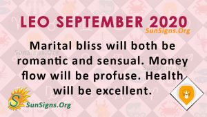 Leo September 2020 Horoscope