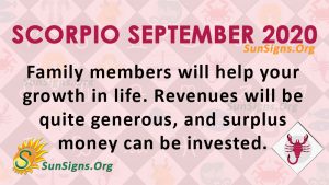 Scorpio September 2020 Horoscope